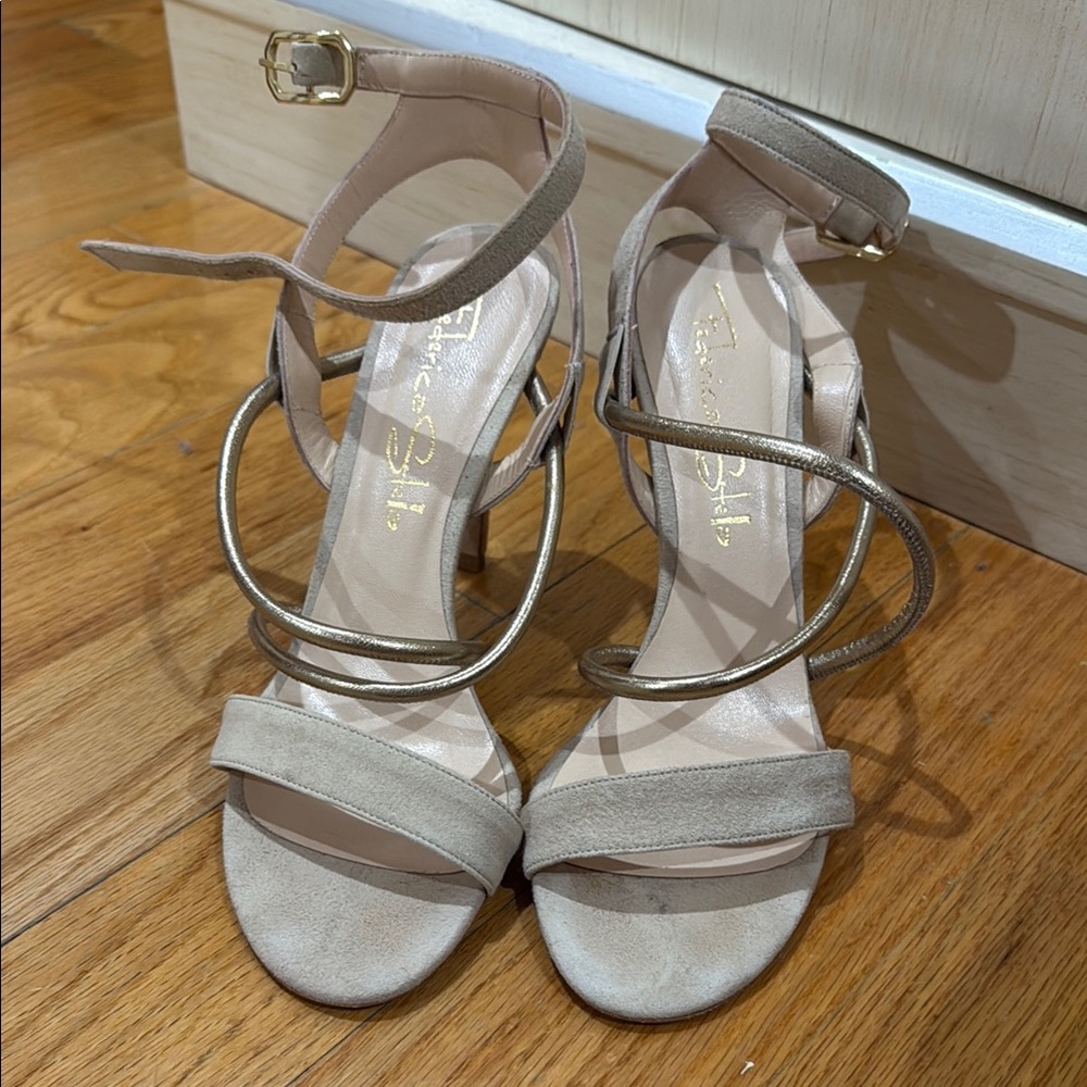 Federics Steiz Beige Strappy Heels
